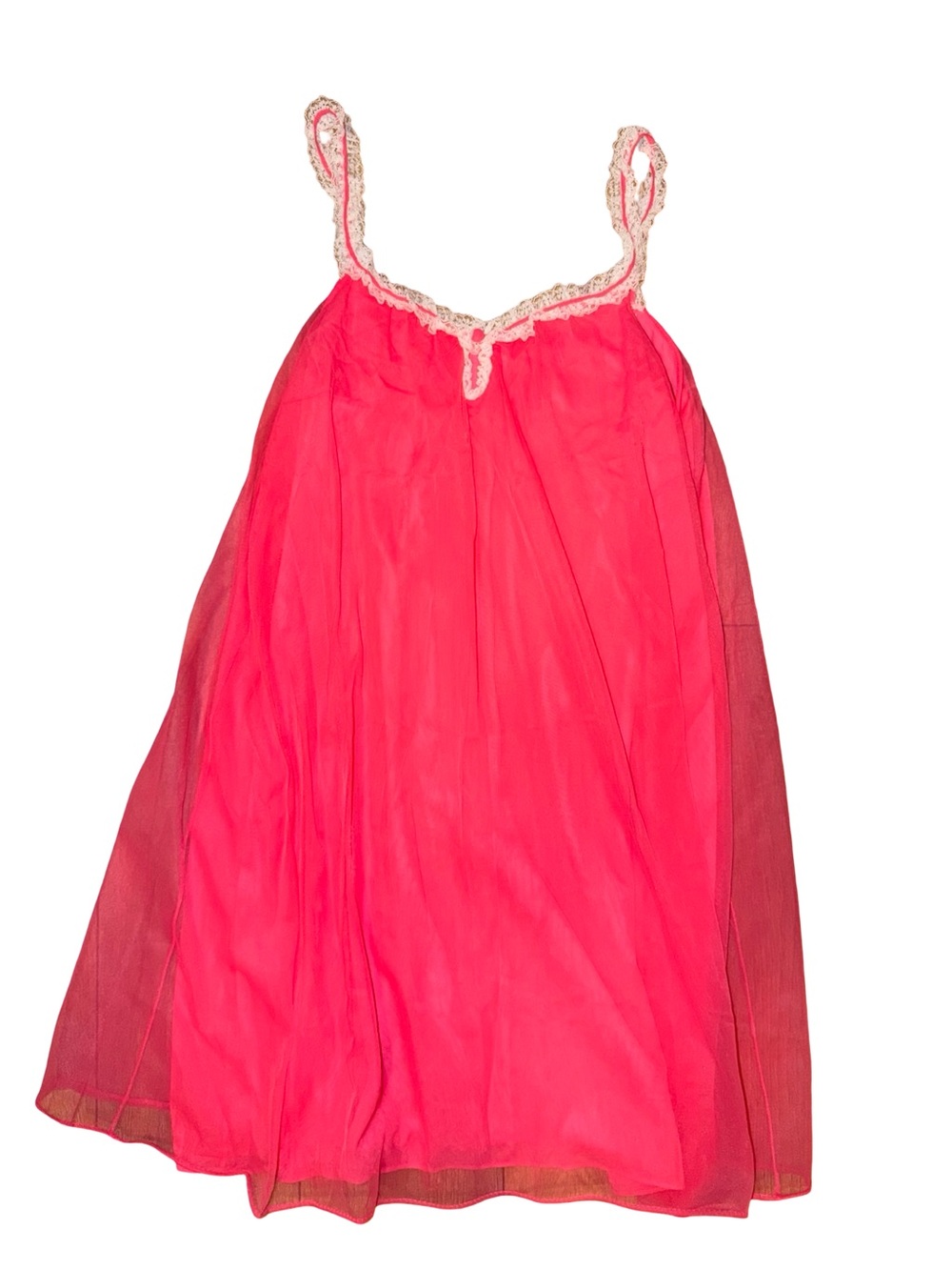SABRINA CARPENTER VINTAGE HOT PINK NIGHTY NIGHTGOWN LINED DRESS MEDIUM